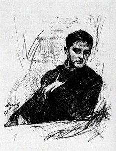 Dmitry Filosofov door Valentin Aleksandrovich Serov